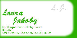 laura jakoby business card